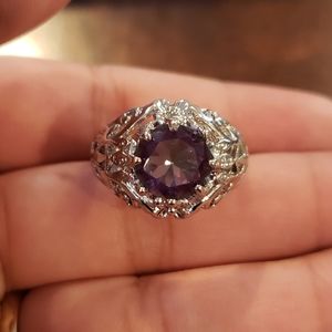 Rainbow Cubic Zirconia Silver Ring